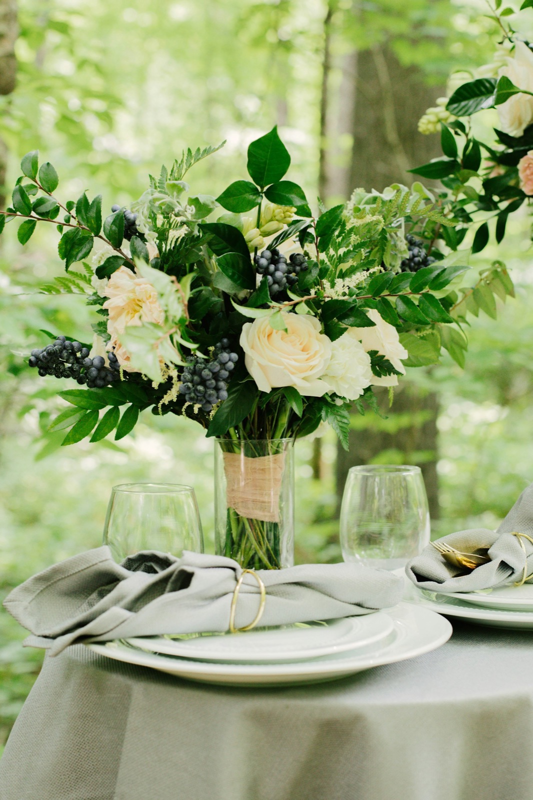 Dusty blue floral palette